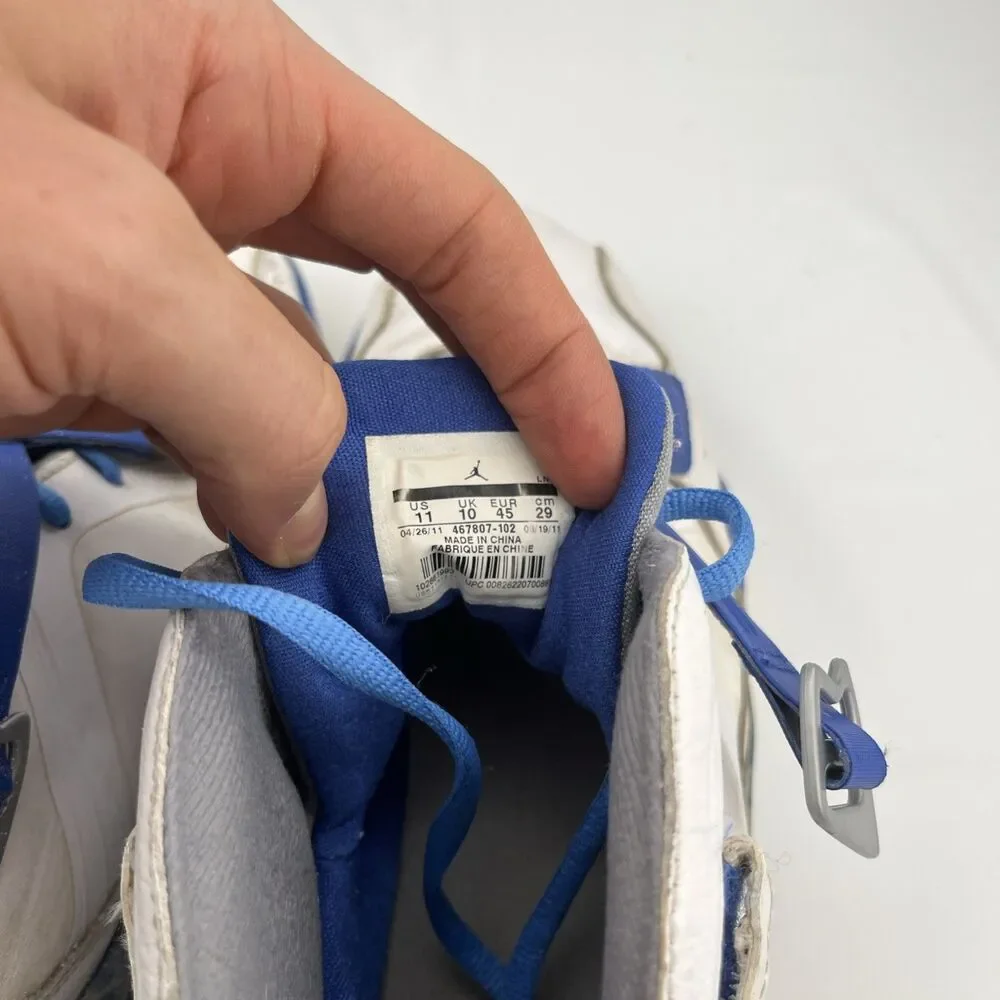 2011 Air Jordan 8.0 White University Blue used RARE Men's Size 11